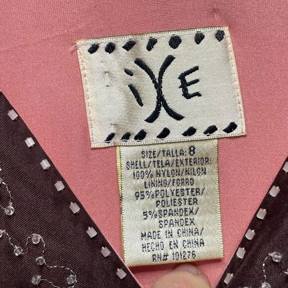 5 for $25🔥IXE Pink Beaded Overlay Dress Size 8 - Picture 5 of 8